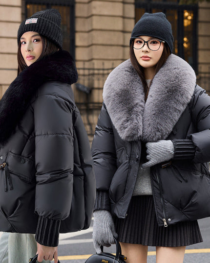 Large Size Straight Thickened Cotton-padded Coat