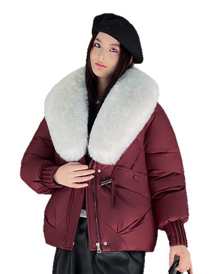 Large Size Straight Thickened Cotton-padded Coat