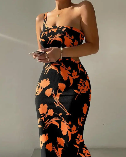 Ombre One Shoulder Cutout Bodycon Dress – Sexy Summer Style 2025