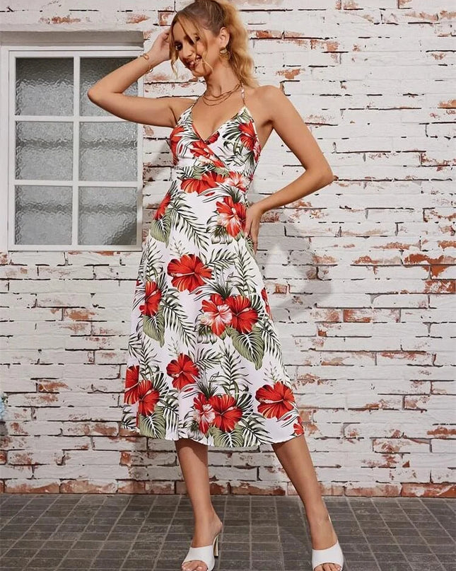 Women's Summer Strapless Halter Dress