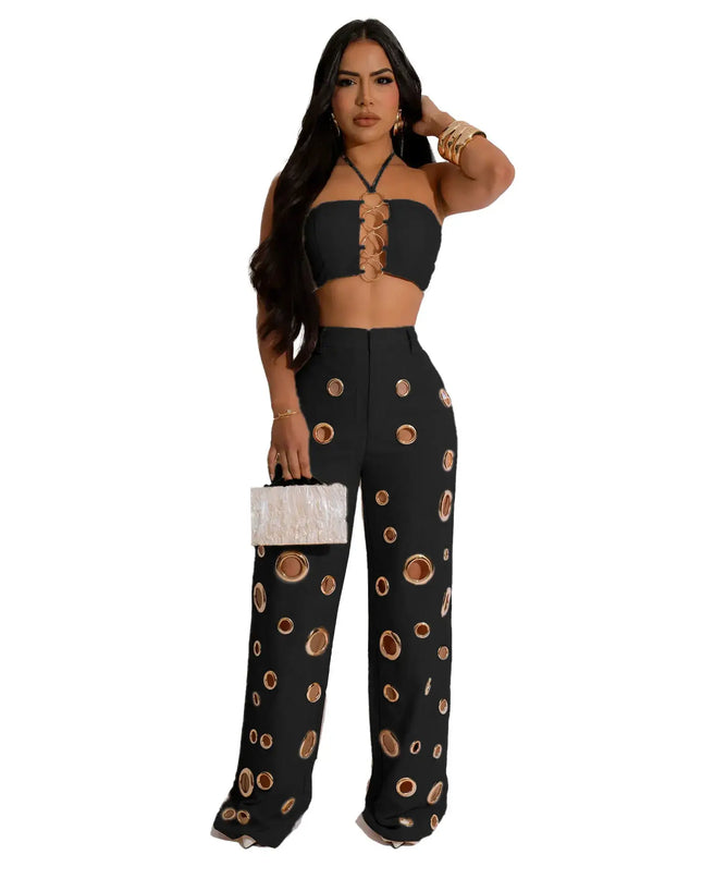 women's summer two-piece outfit - Chic Backless Dress 2025