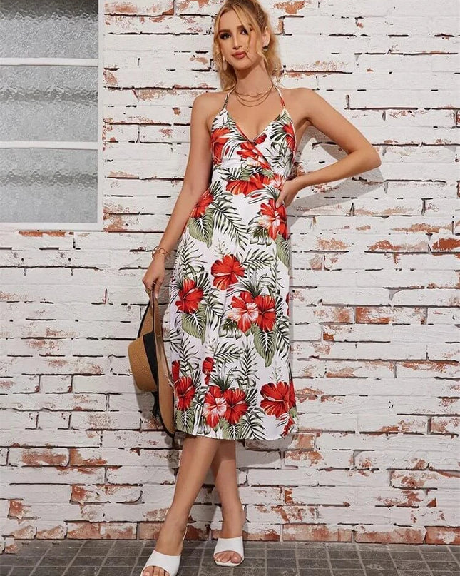 Women's Summer Strapless Halter Dress