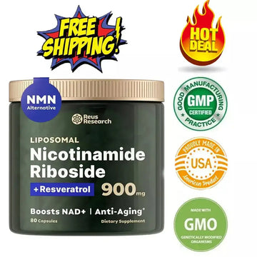Booster 900mg Anti-Aging Supplement, Nicotinamide Riboside and Resveratrol, 80 capsules, free shipping offer