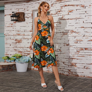 Women's Summer Strapless Halter Dress