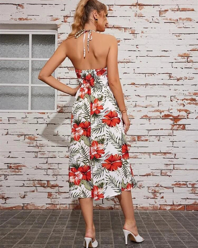 Women's Summer Strapless Halter Dress