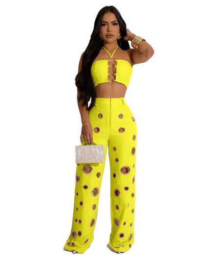 women's summer two-piece outfit - Chic Backless Dress 2025