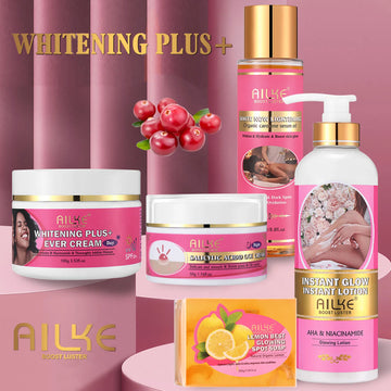 AILKE OEM Smooth Brightening AHA Dark Spots Removal, Skin Whitening Anti Wrinkle Skin Care Set