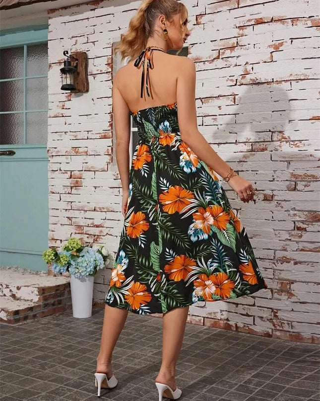 Women's Summer Strapless Halter Dress