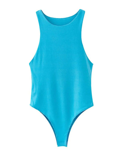 Blue swimsuit on a white background