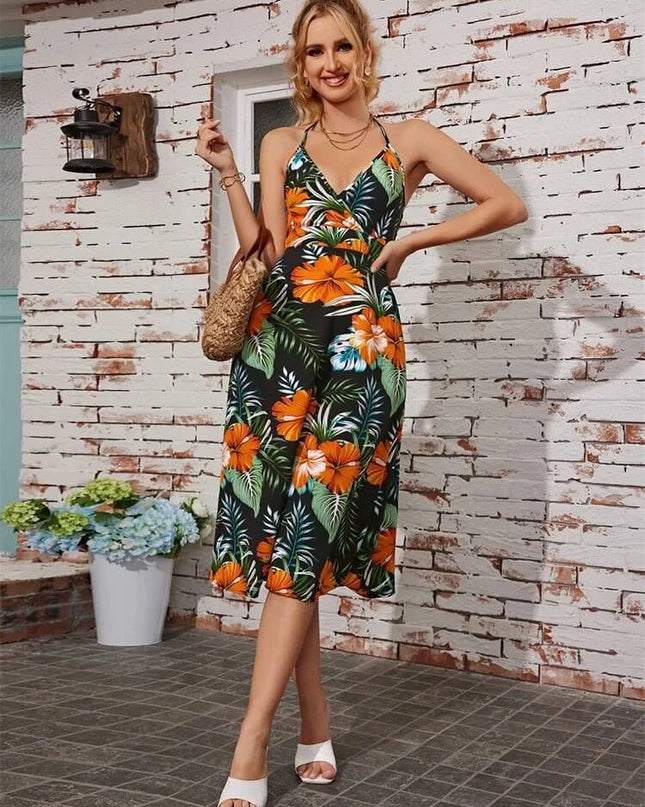 Women's Summer Strapless Halter Dress