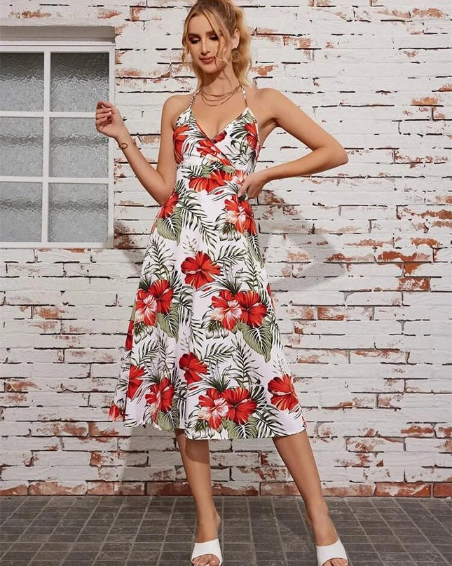 Women's Summer Strapless Halter Dress