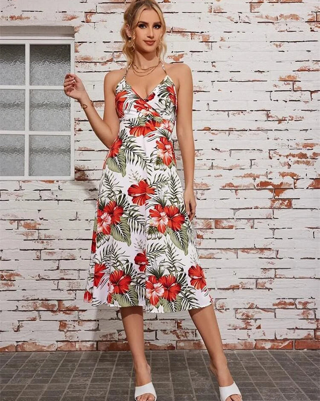 Women's Summer Strapless Halter Dress