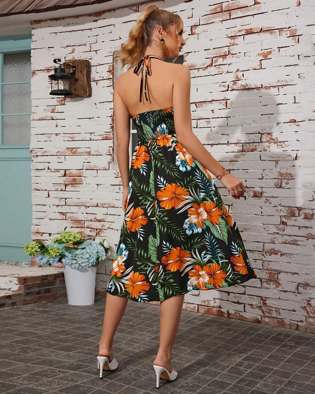 Women's Summer Strapless Halter Dress