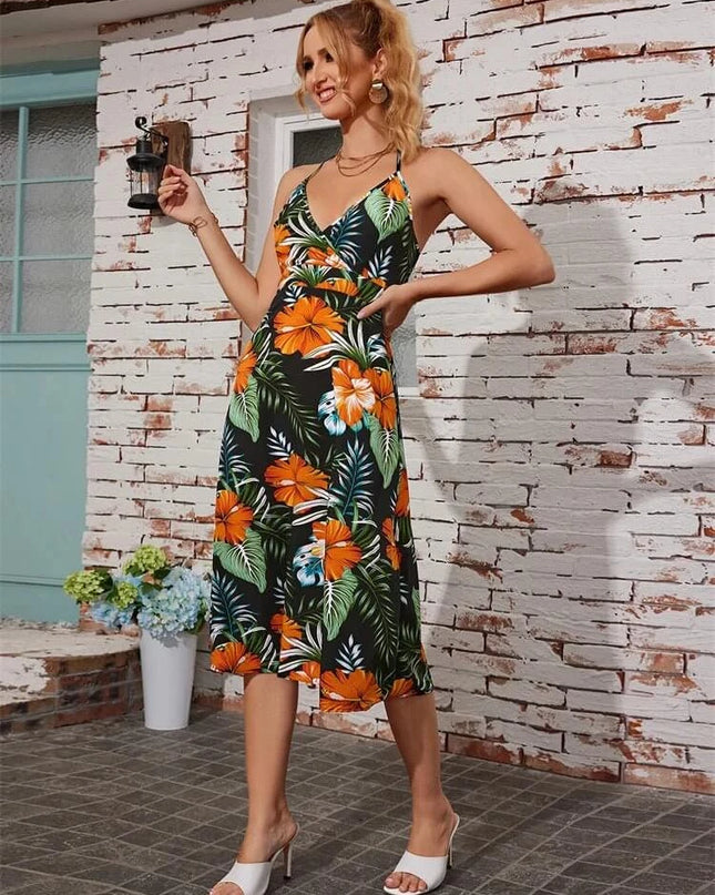 Women's Summer Strapless Halter Dress