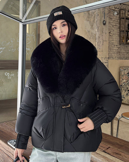 Large Size Straight Thickened Cotton-padded Coat