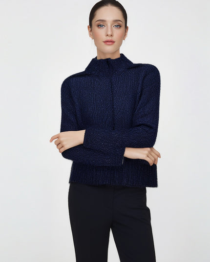 Elegant Warmth Oversized Turtleneck Sweater For Modern Women