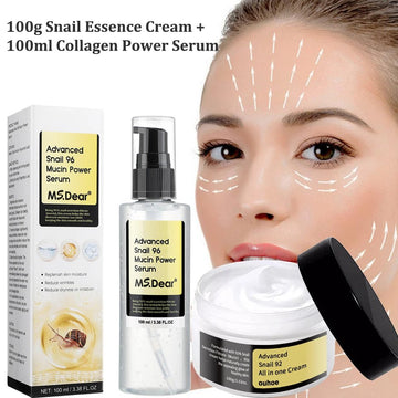 Snail Collagen Face Cream / Repair Essence Hydrating Moisturizing Fade Dark Spots Anti - aging Facial Serum Cream Korean Skin Care - EMMA STORE SHOP