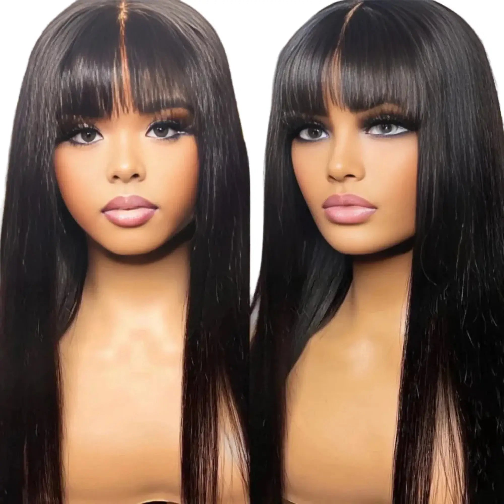 The Best Full Machine Made Lace Wig: 3x1 Middle Part Bone Straight Style