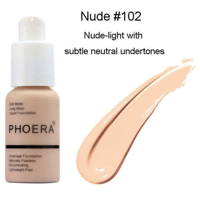 Explosive Press Type Oil Control Matte Concealer Foundation Cream in shade Nude #102 with swatch, oil control matte concealer.