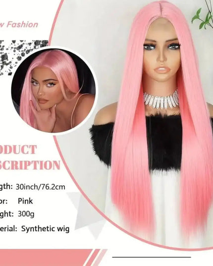 13x6 HD Light Pink Bone Straight Lace Front Wig – 36 Inch 100% Brazilian Human Hair, Glueless Natural Look for Women