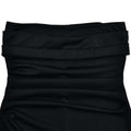 Black strapless dress on a white background
