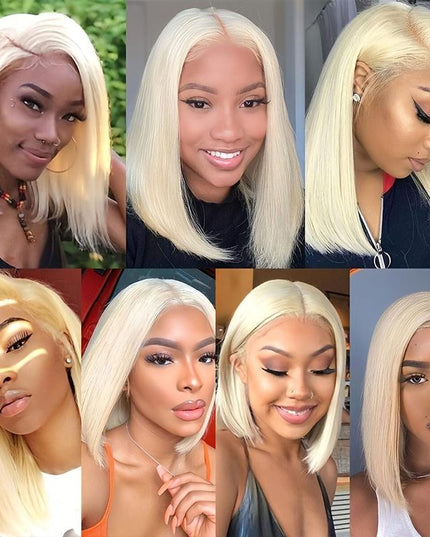 4x4 Lace Closed Non-toxic Wig, Synthetic Wig, Straight Wave Head, 10-inch Non-adhesive Lace Front Piece, Suitable For The Whole Scene.