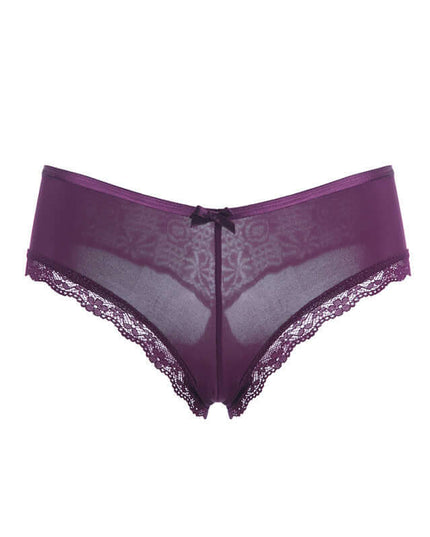 Lace-trimmed silky panties ladies briefs