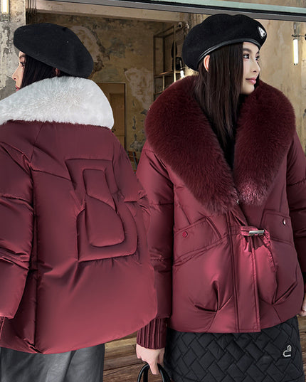 Large Size Straight Thickened Cotton-padded Coat