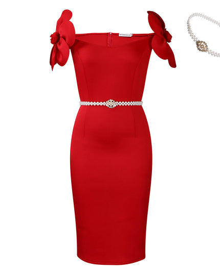 Women's Three-dimensional Floral Elegant Dress