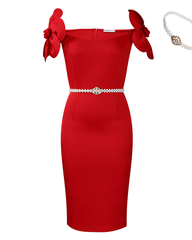 Women's Three-dimensional Floral Elegant Dress