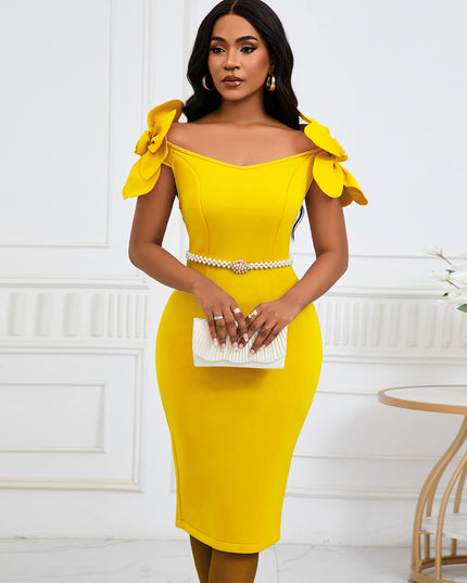 Women's Three-dimensional Floral Elegant Dress