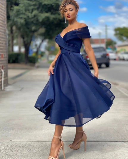 Womens Solid Casual Party Night Dress Club Off Shoulder Gown Elegant Backless Sexy Dress Birthday