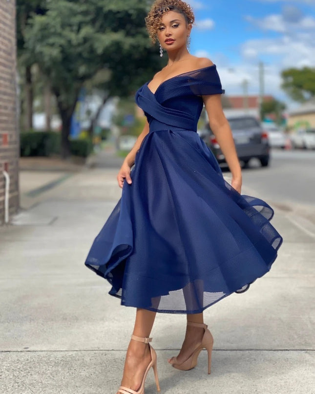 Womens Solid Casual Party Night Dress Club Off Shoulder Gown Elegant Backless Sexy Dress Birthday