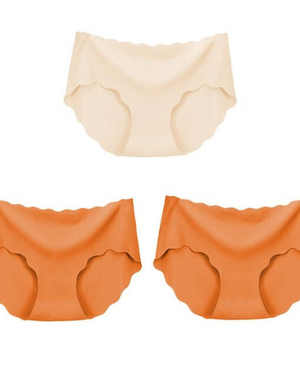 3Pcs Seamless Underwear Silk For Women Panties Lingerie Sexy