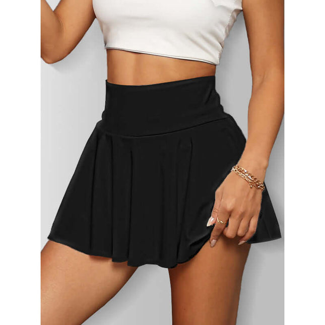 Women's Athletic Tennis Skirts with Pockets - High Waisted