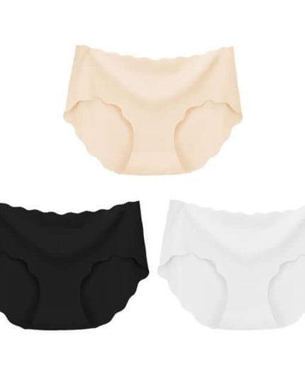 3Pcs Seamless Underwear Silk For Women Panties Lingerie Sexy