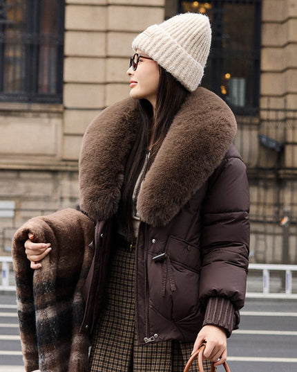 Large Size Straight Thickened Cotton-padded Coat