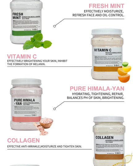 6PCS Jelly Mask Powder Wholesale 650G Professional Masks Beauty Salon Use Facial Skin Care Products - EMMA STORE SHOP