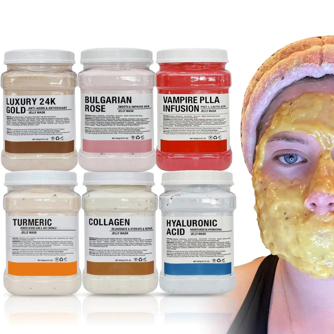 6PCS Jelly Mask Powder Wholesale 650G Professional Masks Beauty Salon Use Facial Skin Care Products - EMMA STORE SHOP