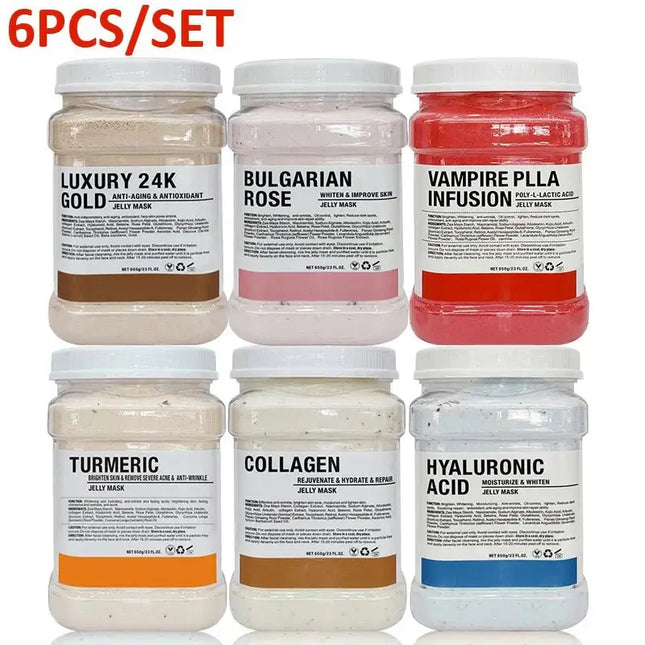 6PCS Jelly Mask Powder Wholesale 650G Professional Masks Beauty Salon Use Facial Skin Care Products - EMMA STORE SHOP