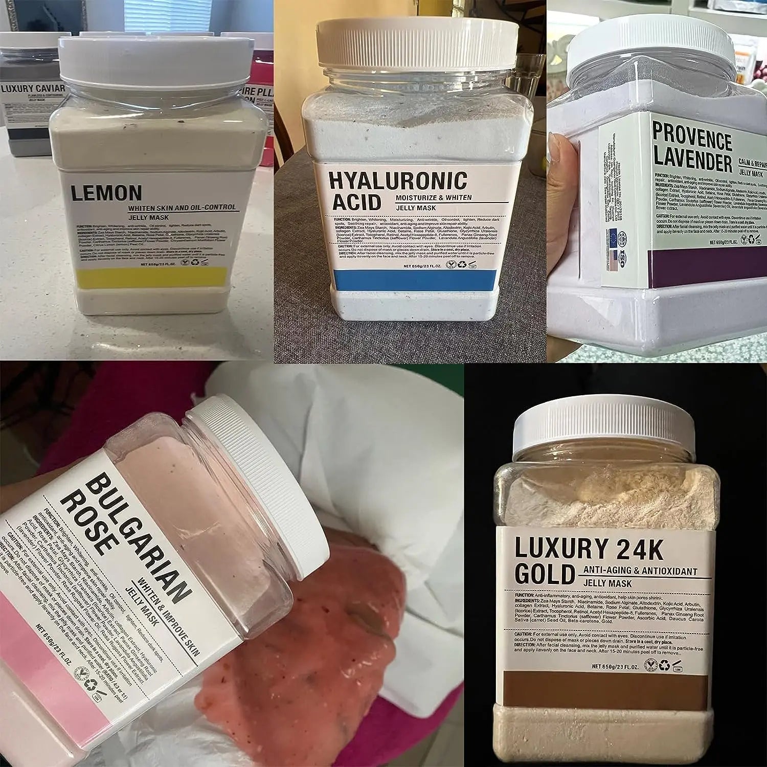 6PCS Jelly Mask Powder Wholesale 650G Professional Masks Beauty Salon Use Facial Skin Care Products - EMMA STORE SHOP