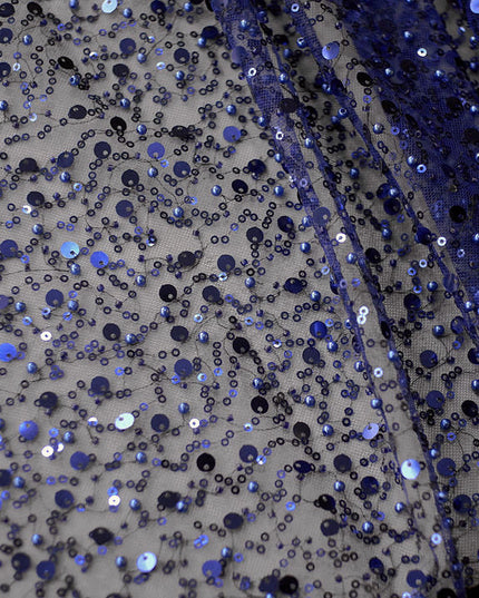 Sequined Pearl Embroidery Lace Asymmetric Single Sleeve Dress