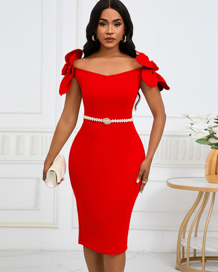 Women's Three-dimensional Floral Elegant Dress