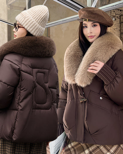 Large Size Straight Thickened Cotton-padded Coat