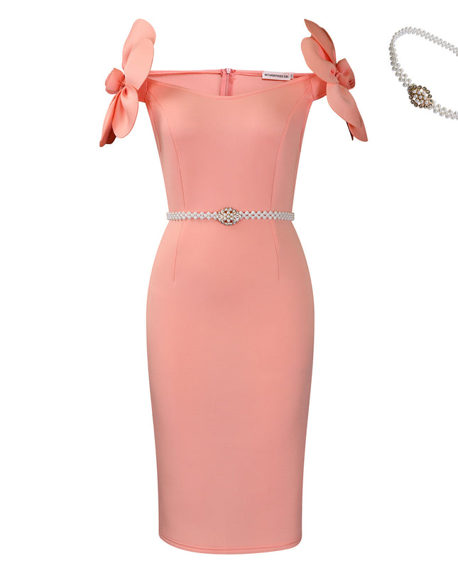 Women's Three-dimensional Floral Elegant Dress