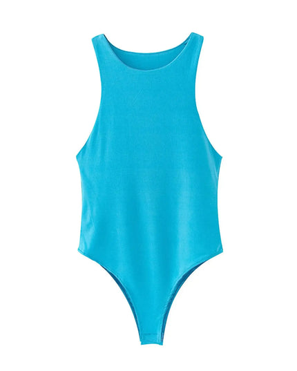 Blue swimsuit on a white background