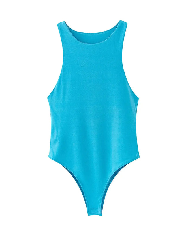 Blue swimsuit on a white background