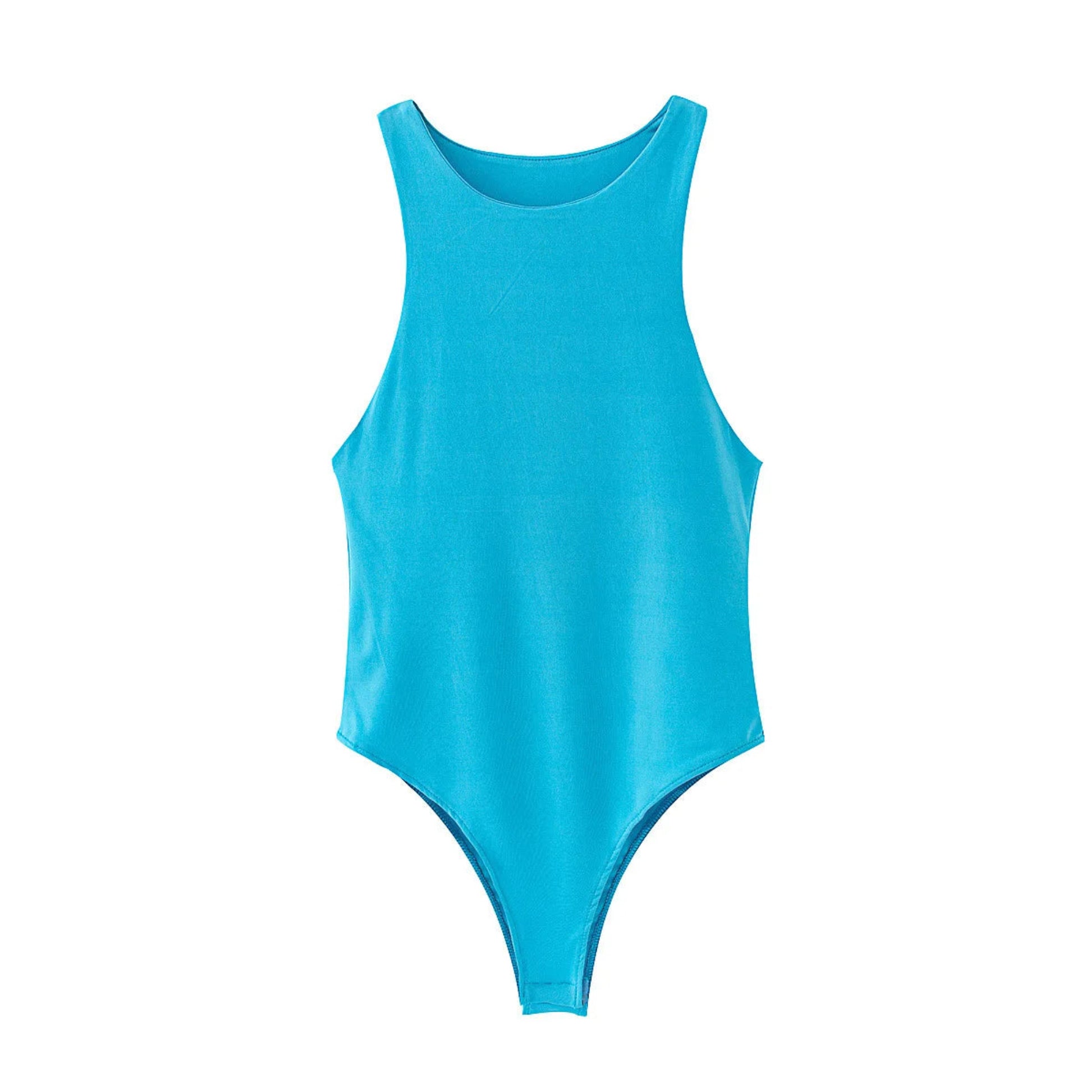 Blue swimsuit on a white background