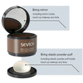 Sevich Hairline Powder container featuring a built-in mirror and elastic powder puff for easy makeup touch-ups.
