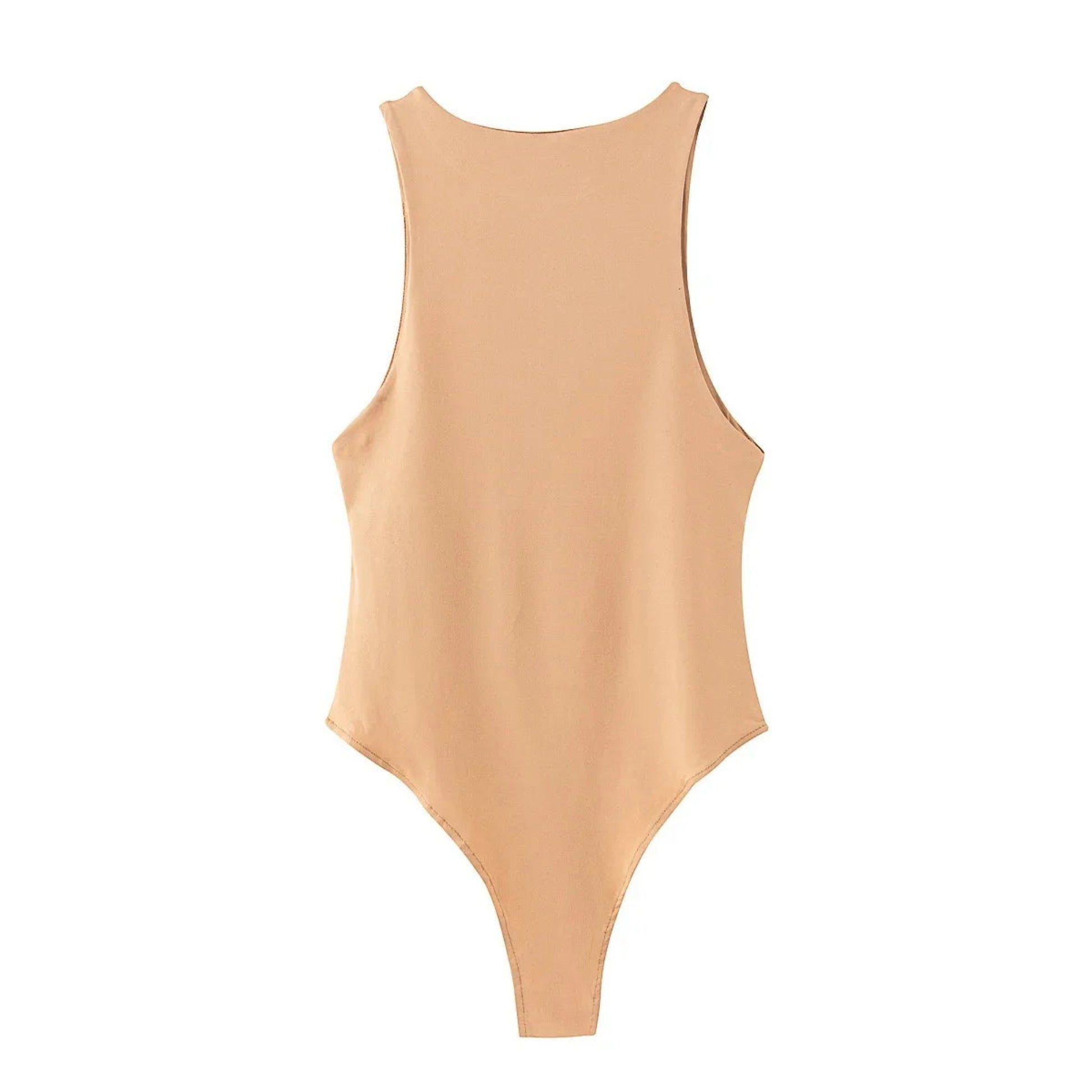 Beige swimsuit on a white background